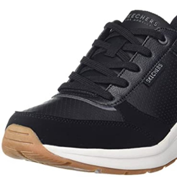 SKECHERS size 8 Street LA womens Wedge sneakers Billion Subtle Spots shoes black - Picture 3 of 4